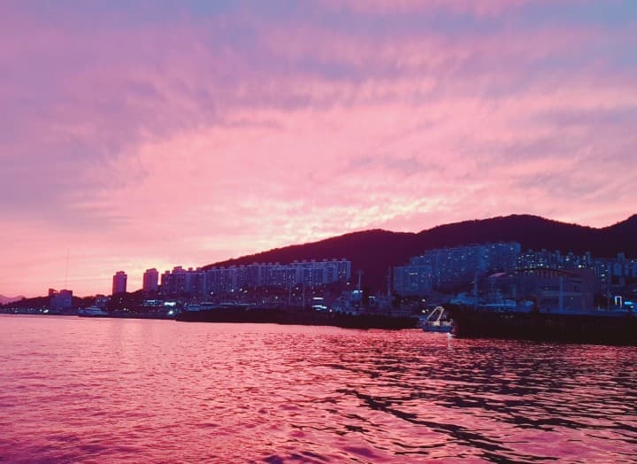 여수 낮바다 요트투어 기념 사진